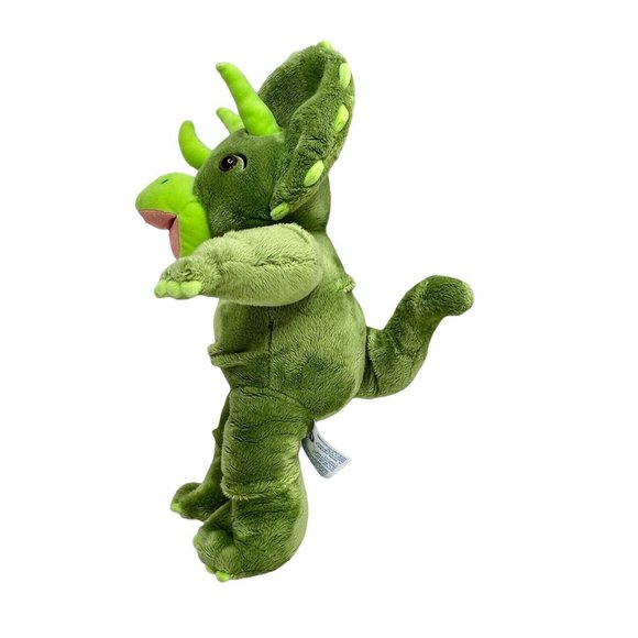 Build A Bear Dinosaur Plush Triceratops Green Dino Stuffed Animal 16” Toy - Picture 4 of 7